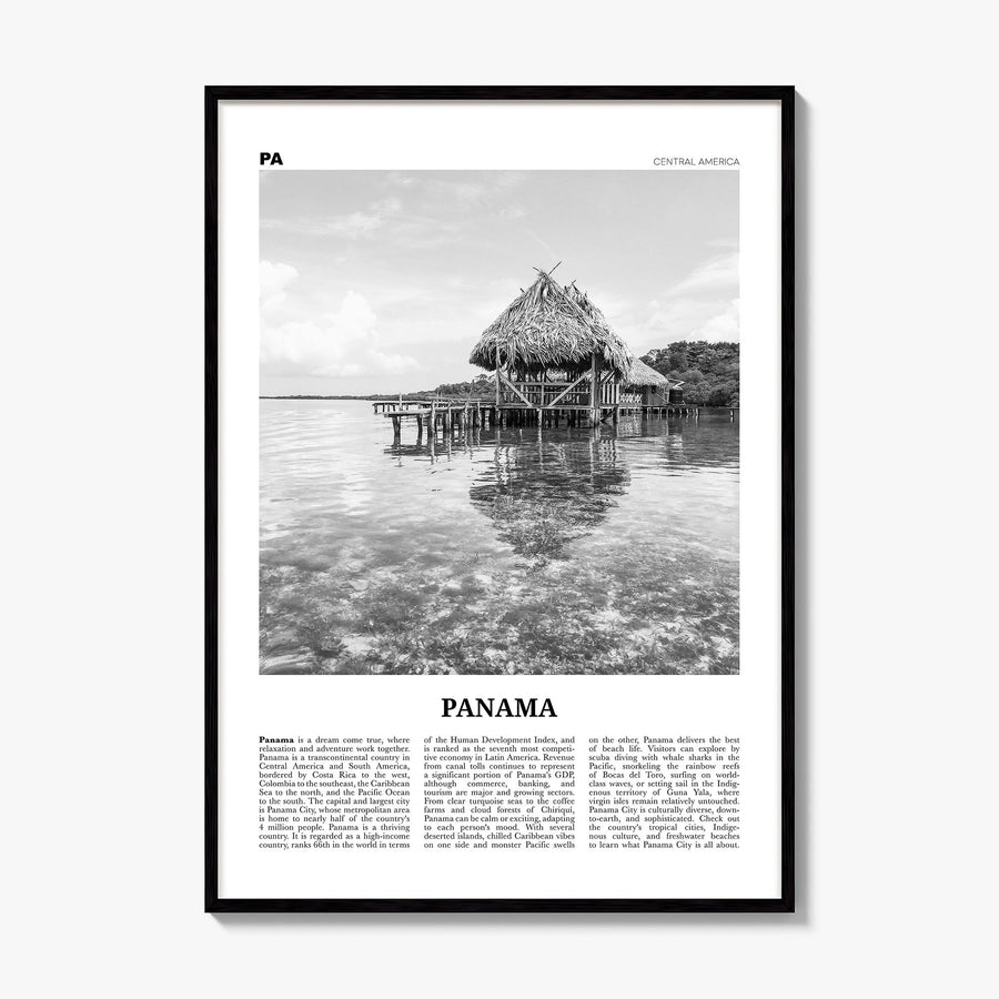 Panama Newspaper No 2 Poster, framed poster mockup