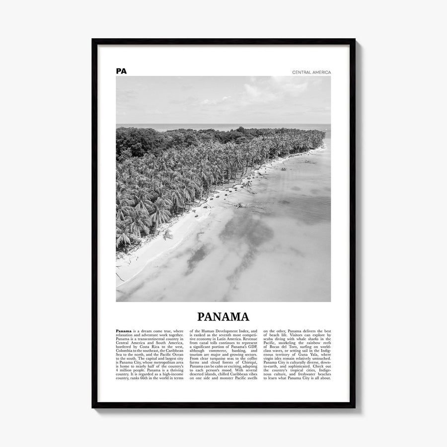 Panama Newspaper No 3 Poster, framed poster mockup