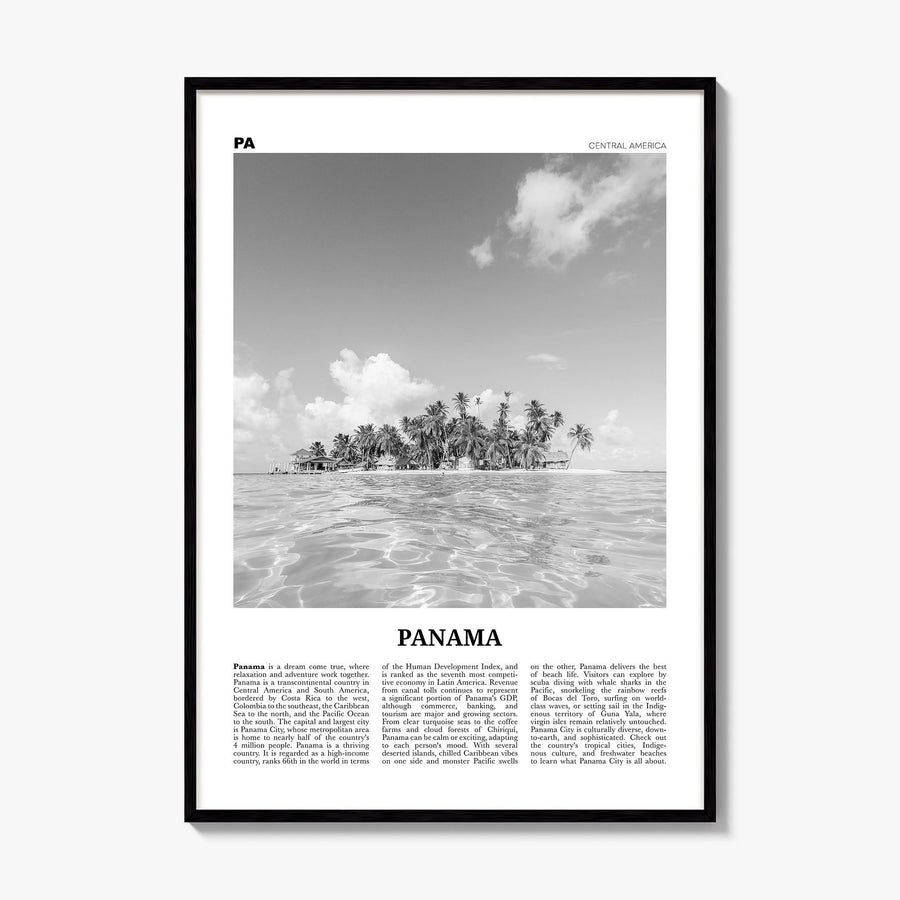 Panama Newspaper No 4 Poster, framed poster mockup