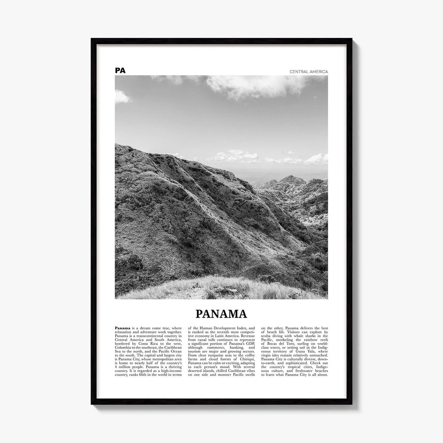 Panama Newspaper No 5 Poster, framed poster mockup