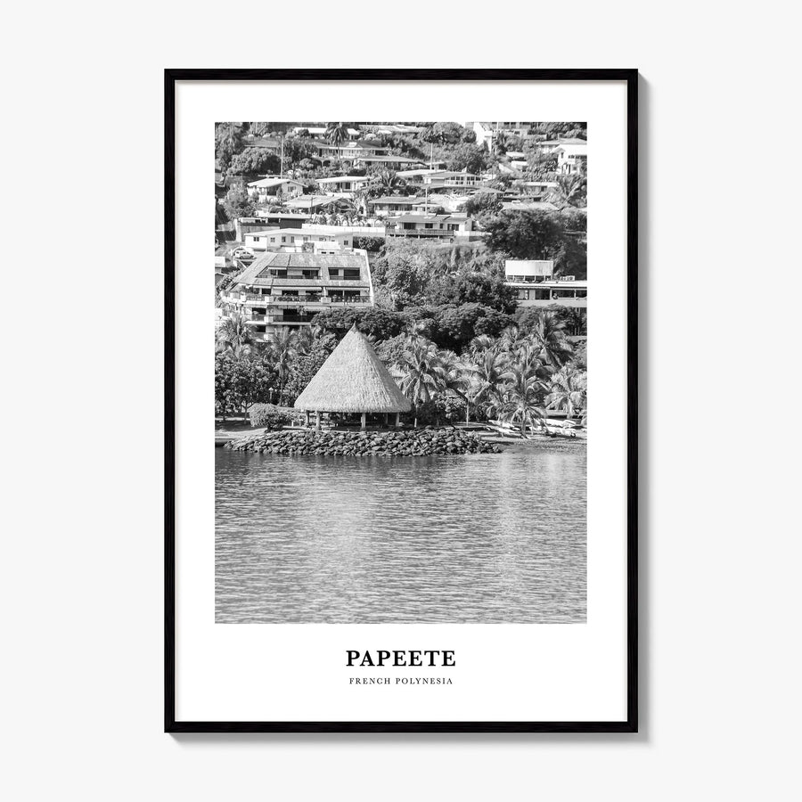 Papeete Classic Poster, framed poster mockup