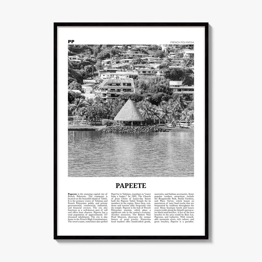 Papeete Newspaper Poster, framed poster mockup