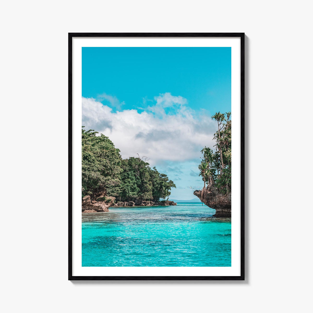 Papua New Guinea colorful photo poster of Oceania – vertical wall art, unframed print shown in interior mockup