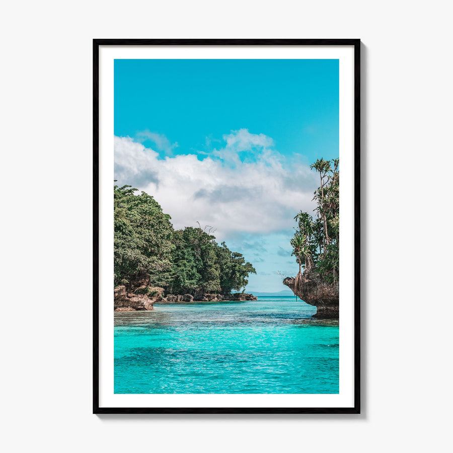 Papua New Guinea Photo Poster, framed poster mockup, white border