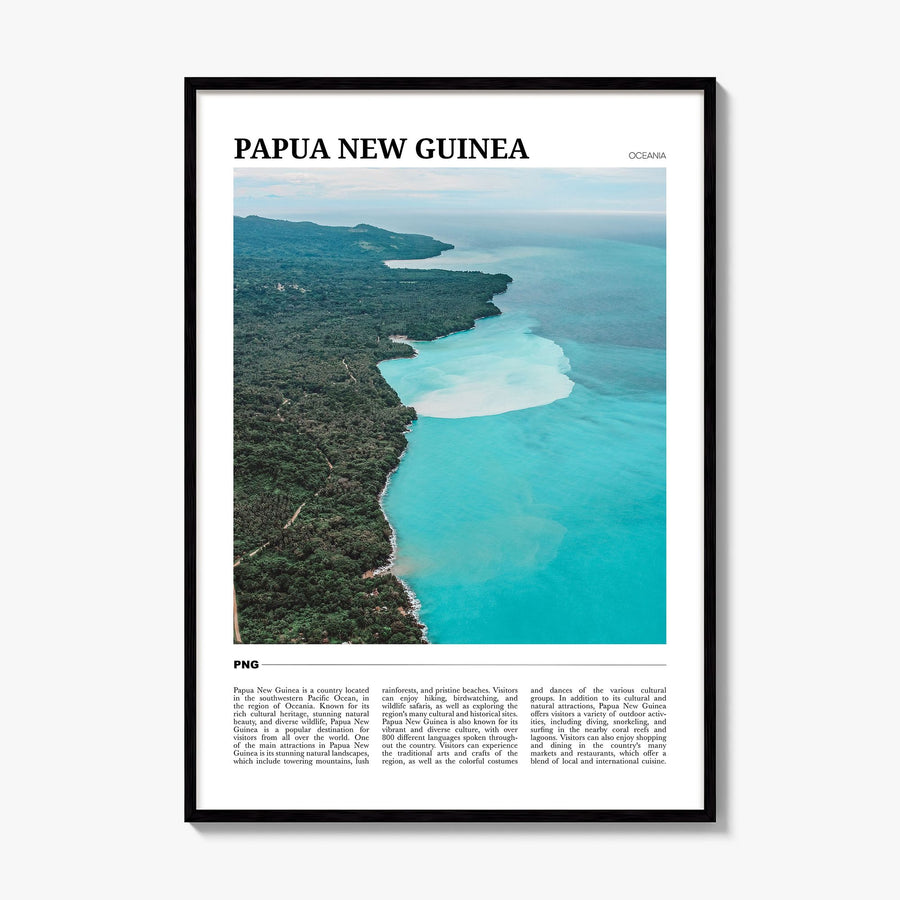 Papua New Guinea Travel Poster, framed poster mockup