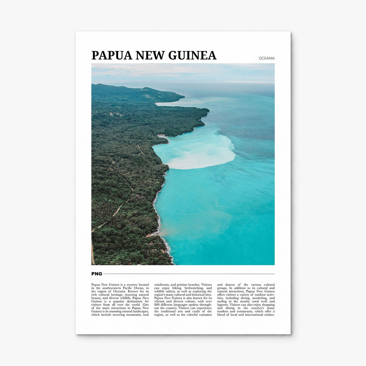 Papua New Guinea Travel Poster, print only (unframed)