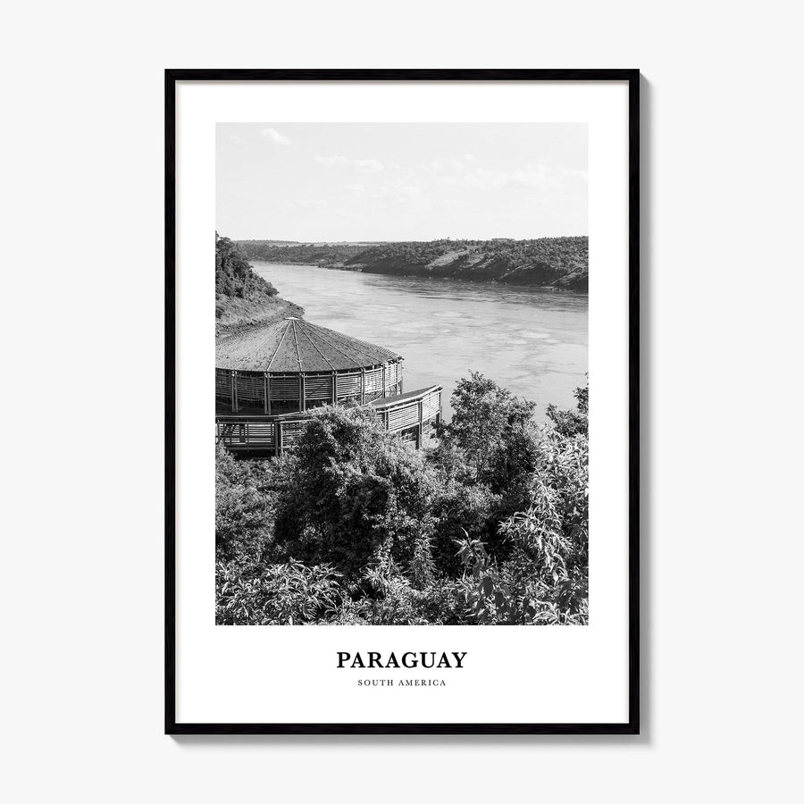Paraguay Classic Poster, framed poster mockup
