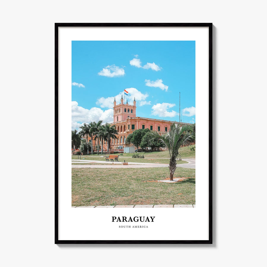 Paraguay Classic Poster, framed poster mockup