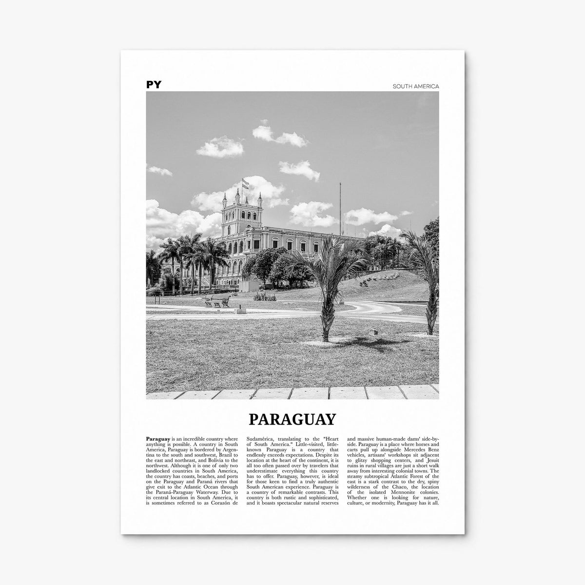 Paraguay Newspaper No 2 Poster, print only (unframed)
