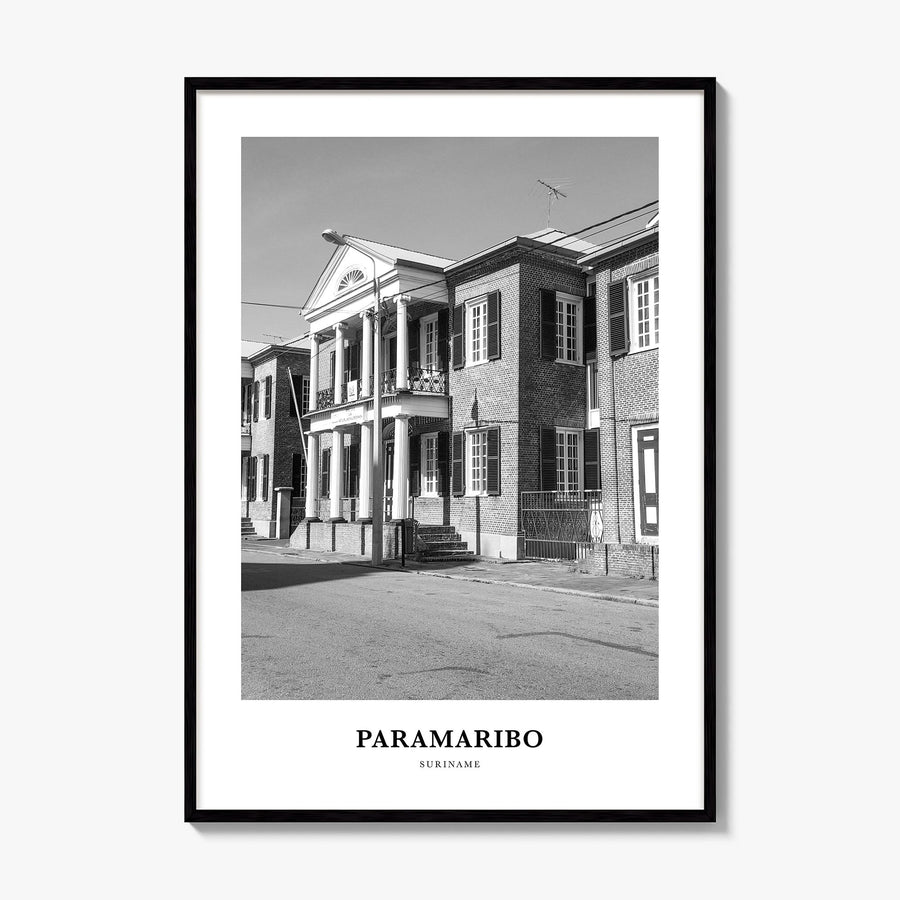 Paramaribo Classic Poster, framed poster mockup