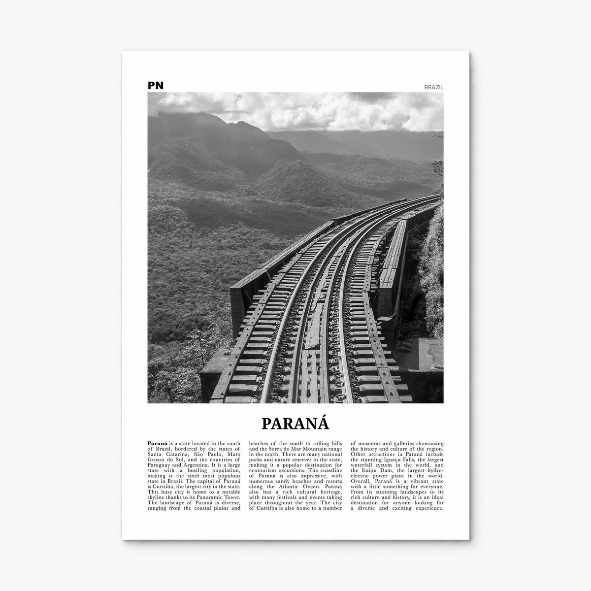 Paraná Newspaper Poster, print only (unframed)