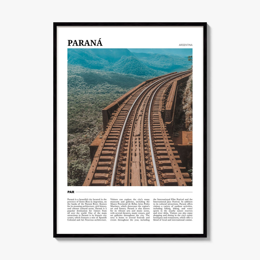 Paraná Travel Poster, framed poster mockup