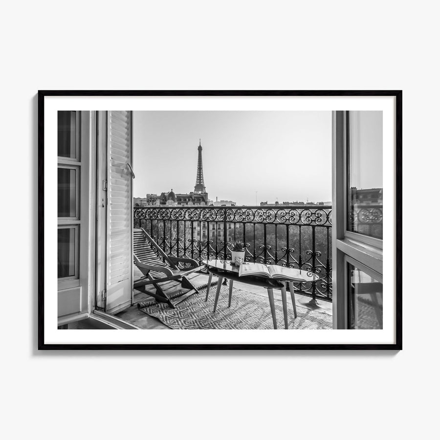 Paris Photo No 1 Poster, framed poster mockup, white border