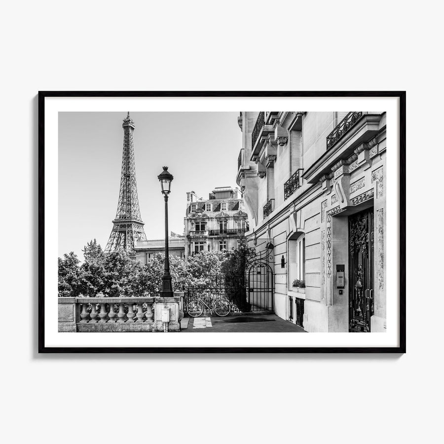 Paris Photo No 2 Poster, framed poster mockup, white border