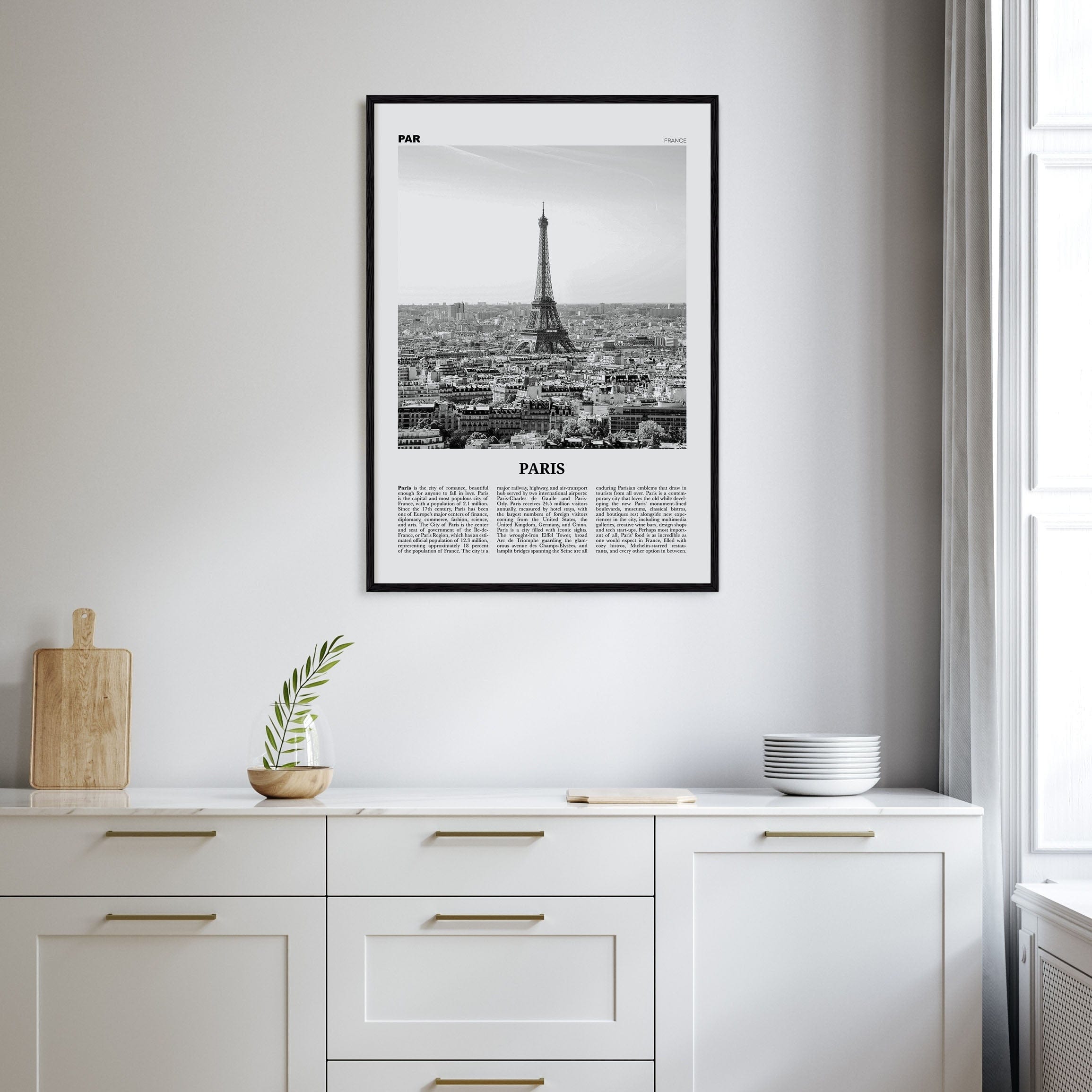 Paris No 1 Poster Nbourhood Travel B&W Poster