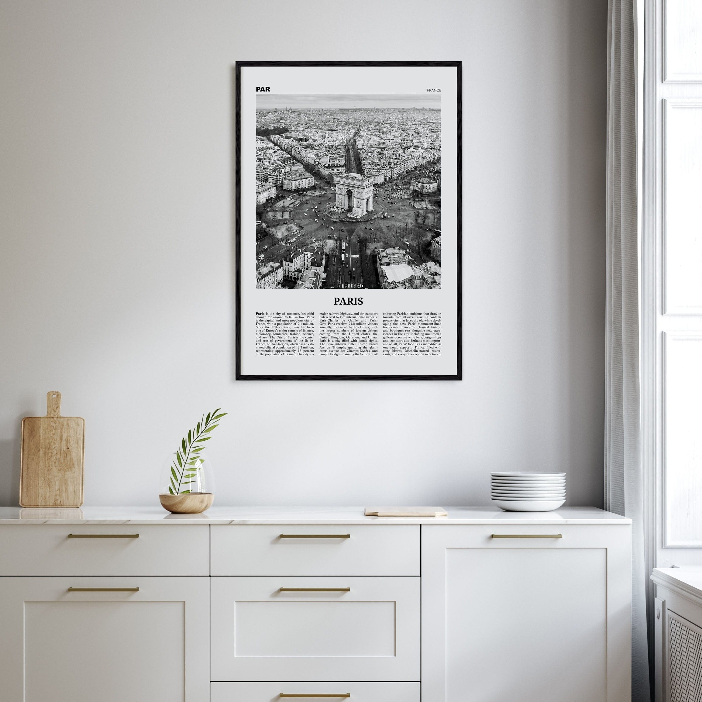 Paris No 3 Poster Nbourhood Travel B&W Poster