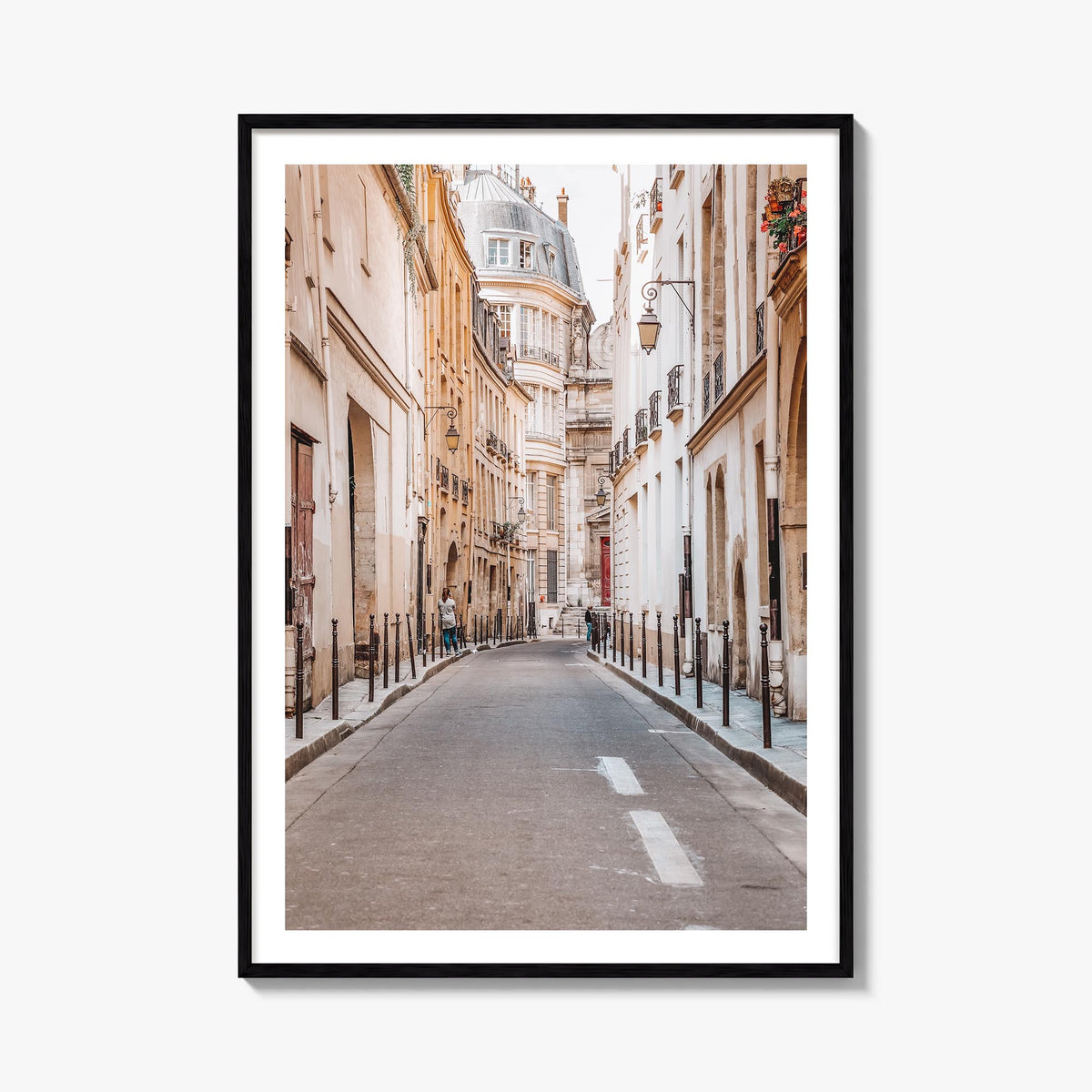 Paris no. 4 colorful photo poster of France – vertical wall art, unframed print shown in interior mockup