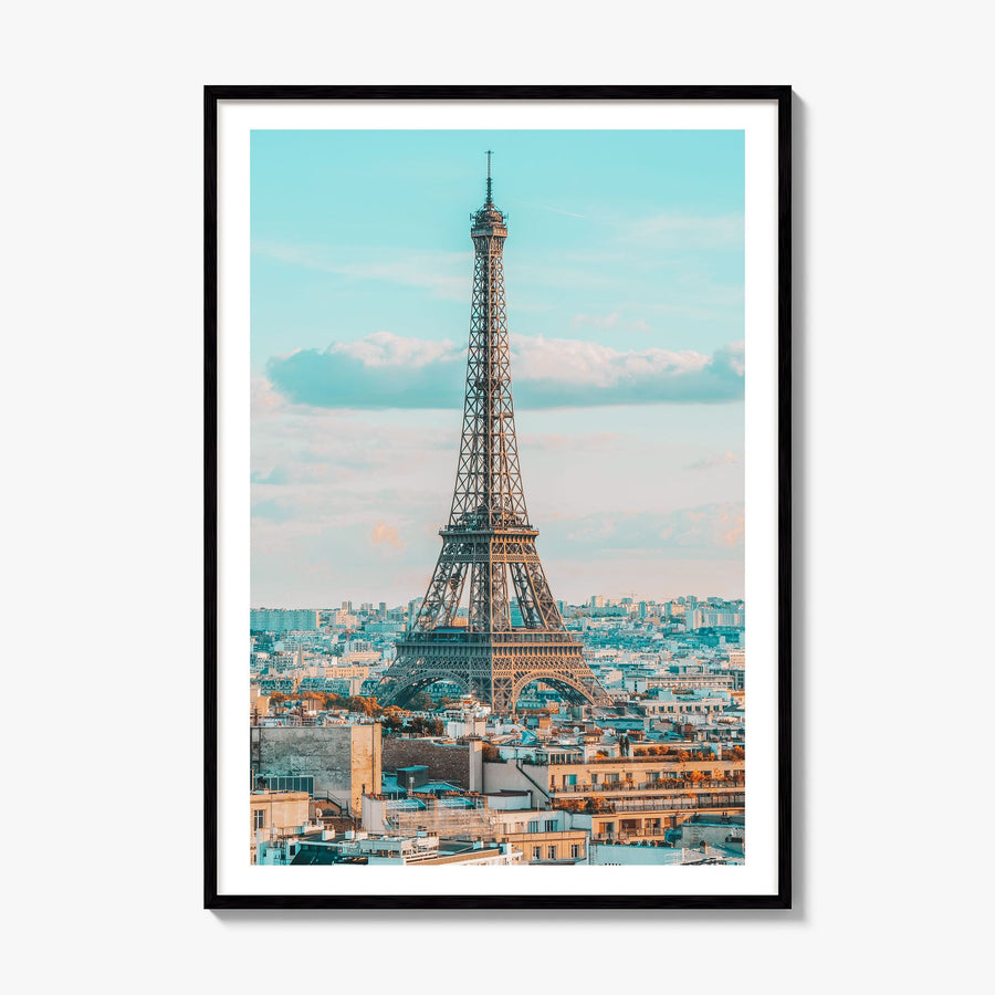 Paris Photo No 1 Poster, framed poster mockup, white border