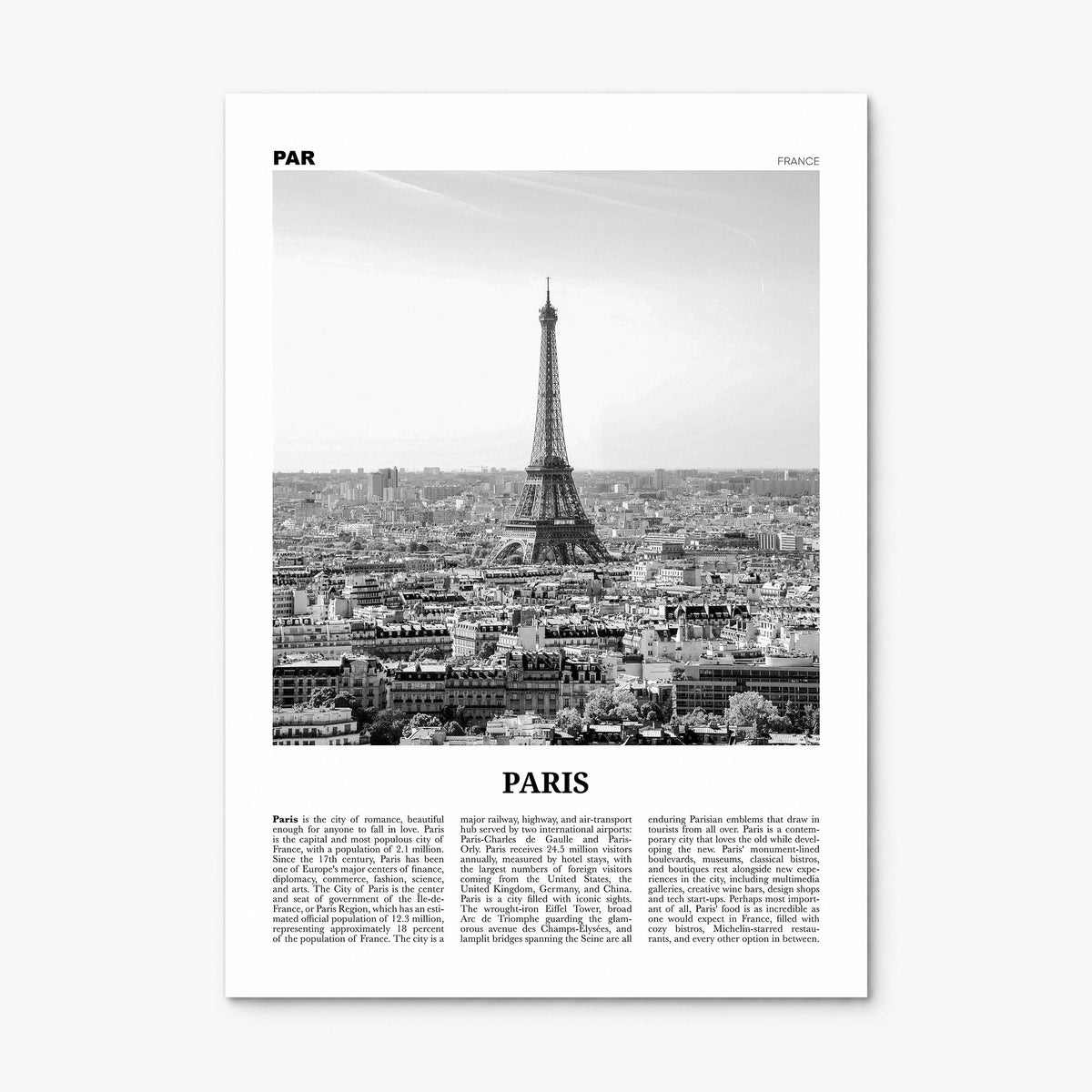 Paris Newspaper No 1 Poster, print only (unframed)