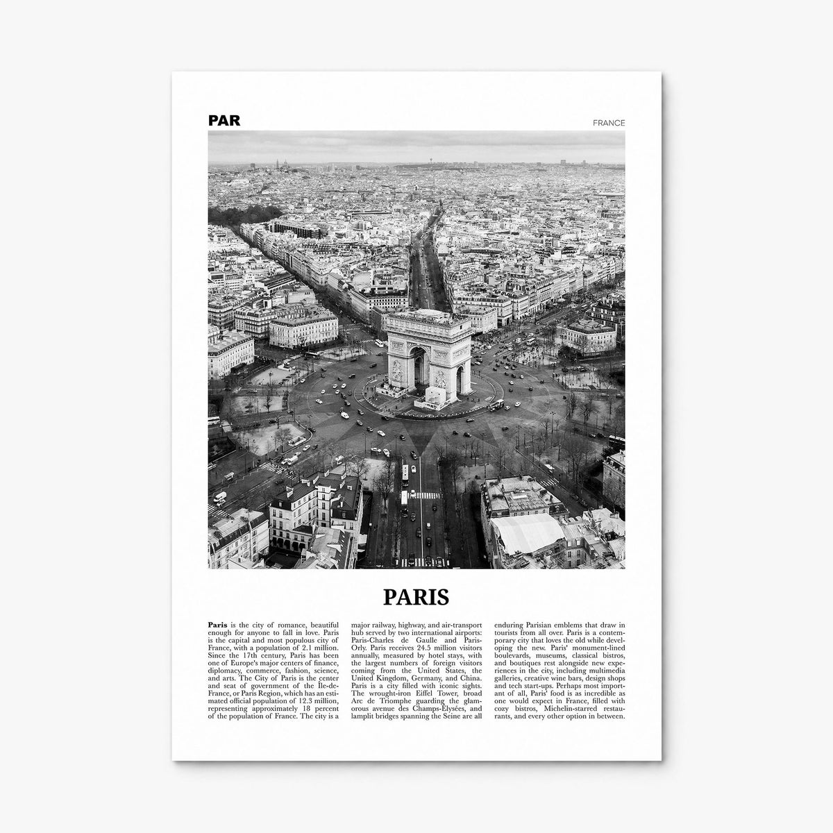 Paris Newspaper No 3 Poster, print only (unframed)