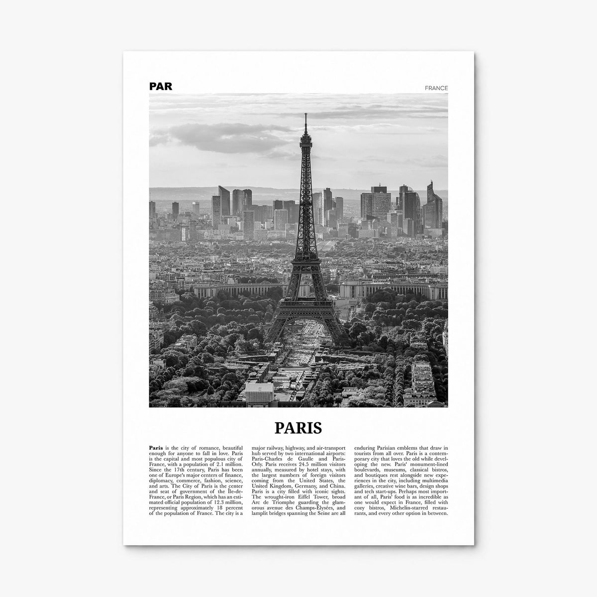 Paris Newspaper No 4 Poster, print only (unframed)