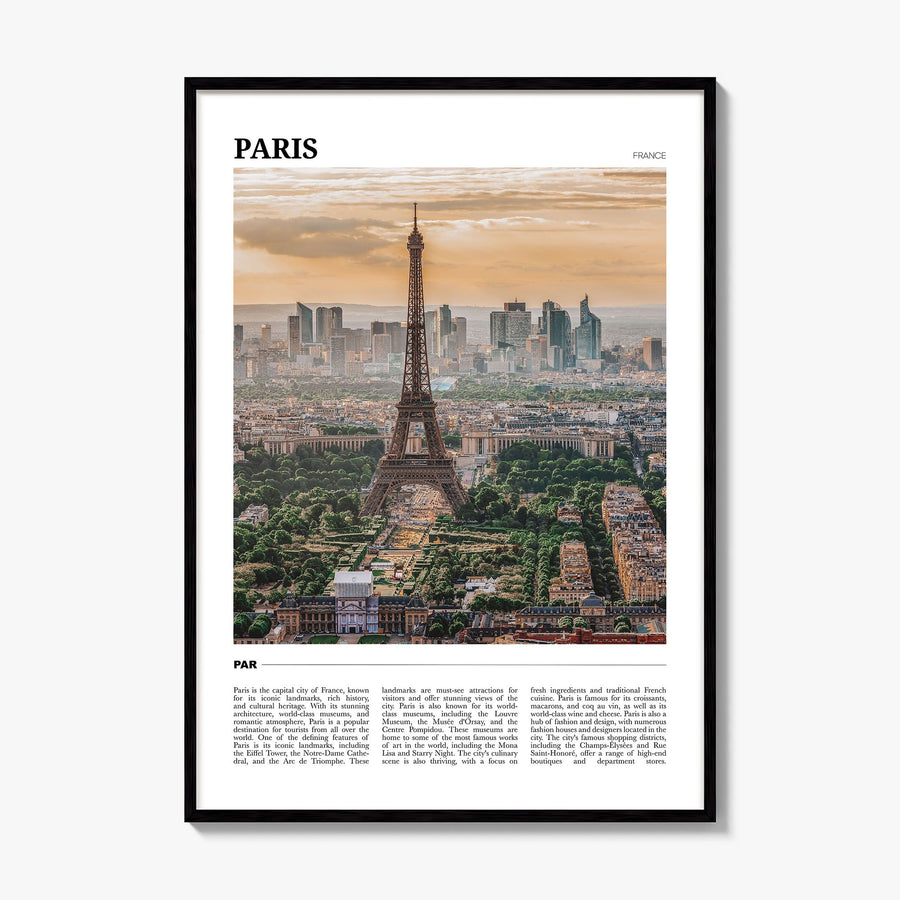 Paris Travel Poster, framed poster mockup