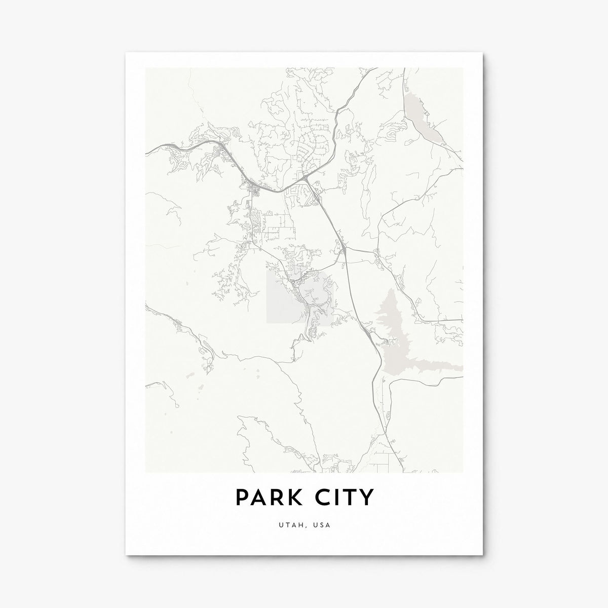 Park City Map Poster, print only (unframed)