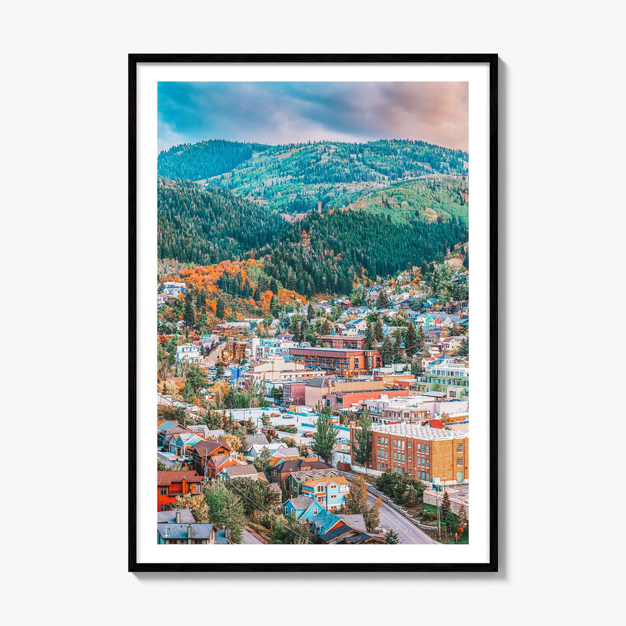 Park City Photo No 1 Poster, framed poster mockup, white border