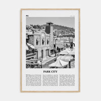 Park City Poster Natural Wood / 8x12 in Nbourhood Travel B&W Poster