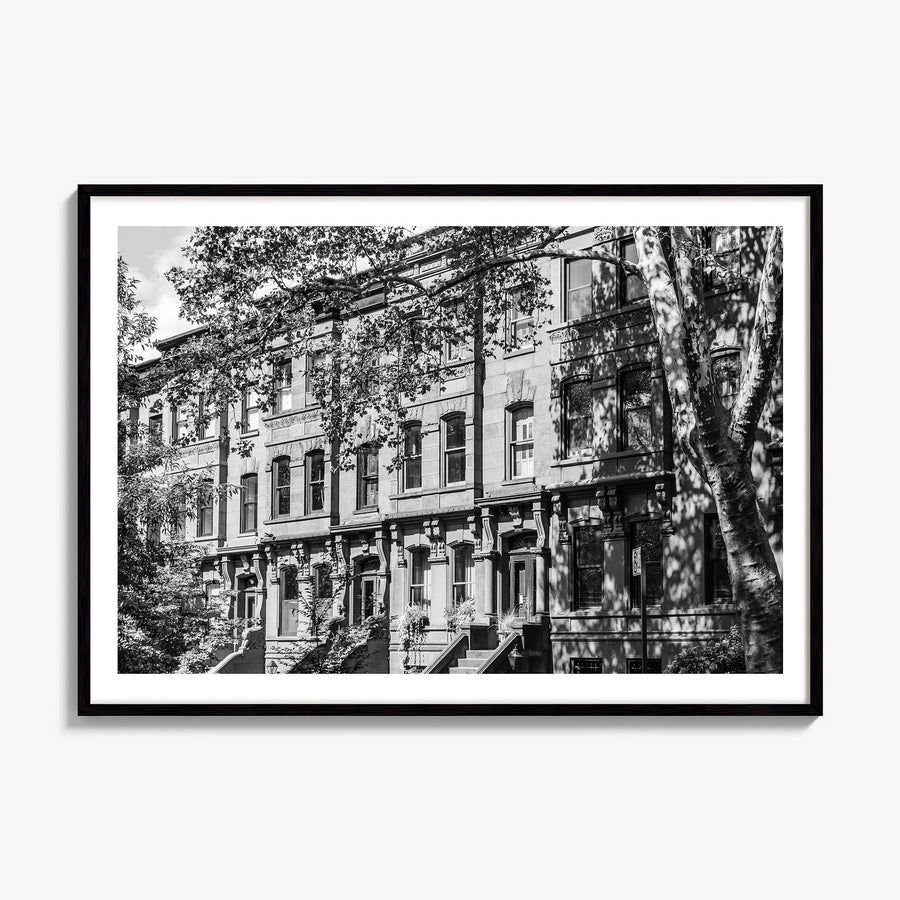 Park Slope Photo Poster, framed poster mockup, white border