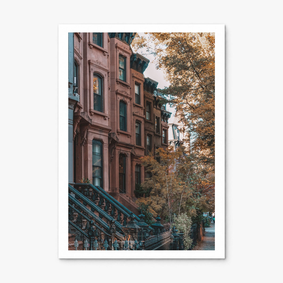 Park Slope Photo Poster, print only (unframed), white border