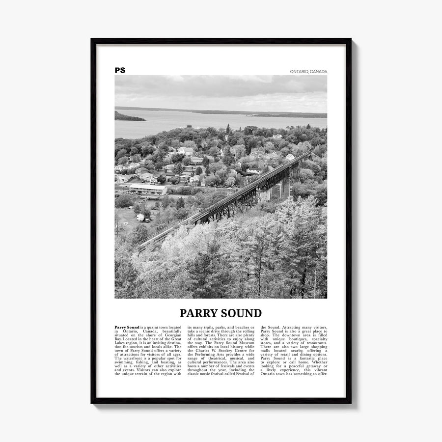 Parry Sound Newspaper Poster, framed poster mockup