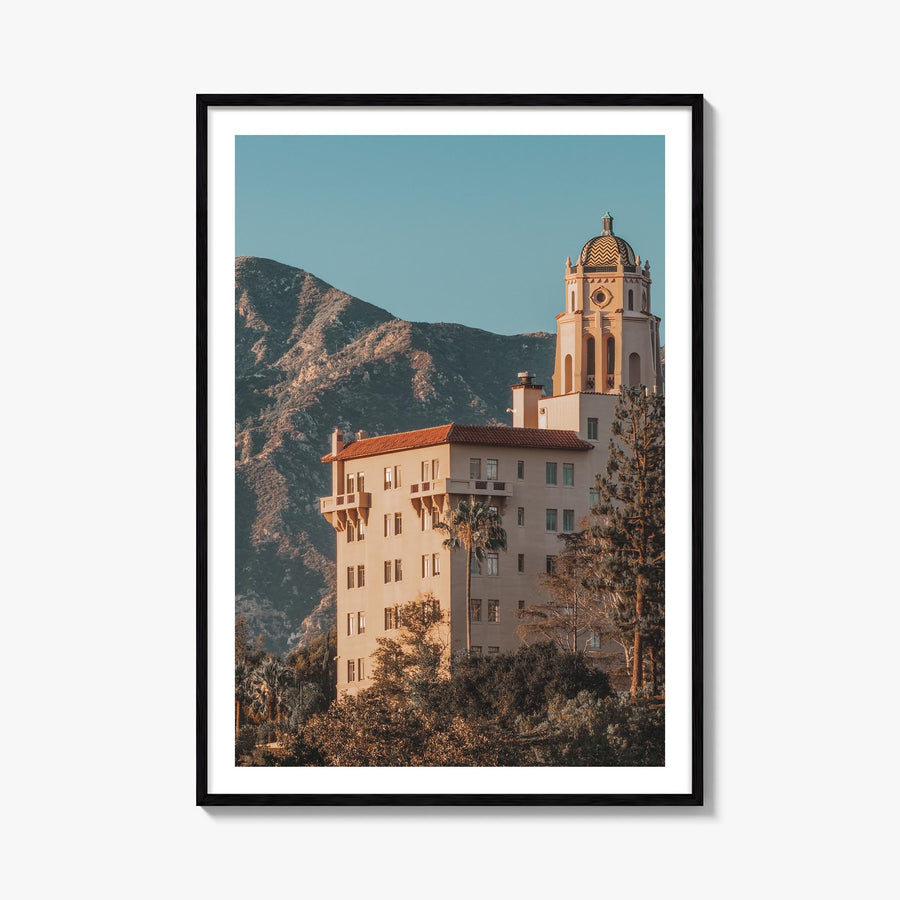 Pasadena no. 3 colorful photo poster of California, USA – vertical wall art, unframed print shown in interior mockup