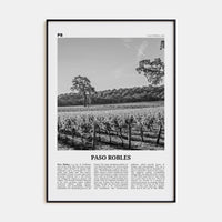 Paso Robles Poster None / 8x12 in Nbourhood Travel B&W Poster