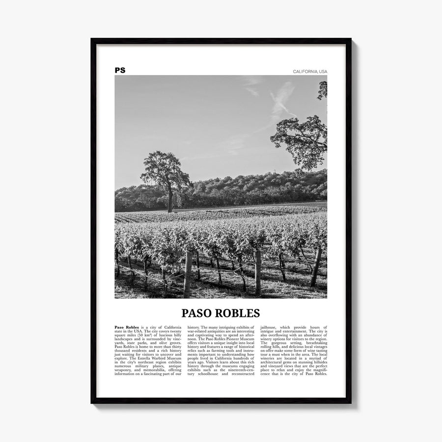 Paso Robles Newspaper Poster, framed poster mockup