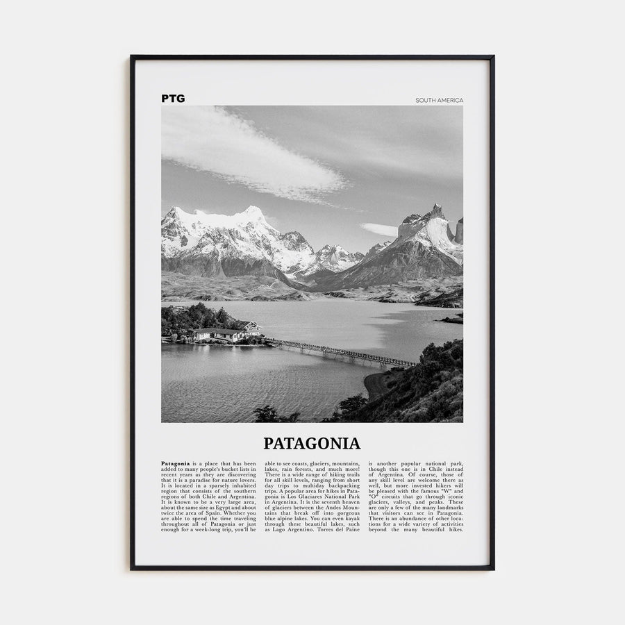 Patagonia Poster None / 8x12 in Nbourhood Travel B&W Poster