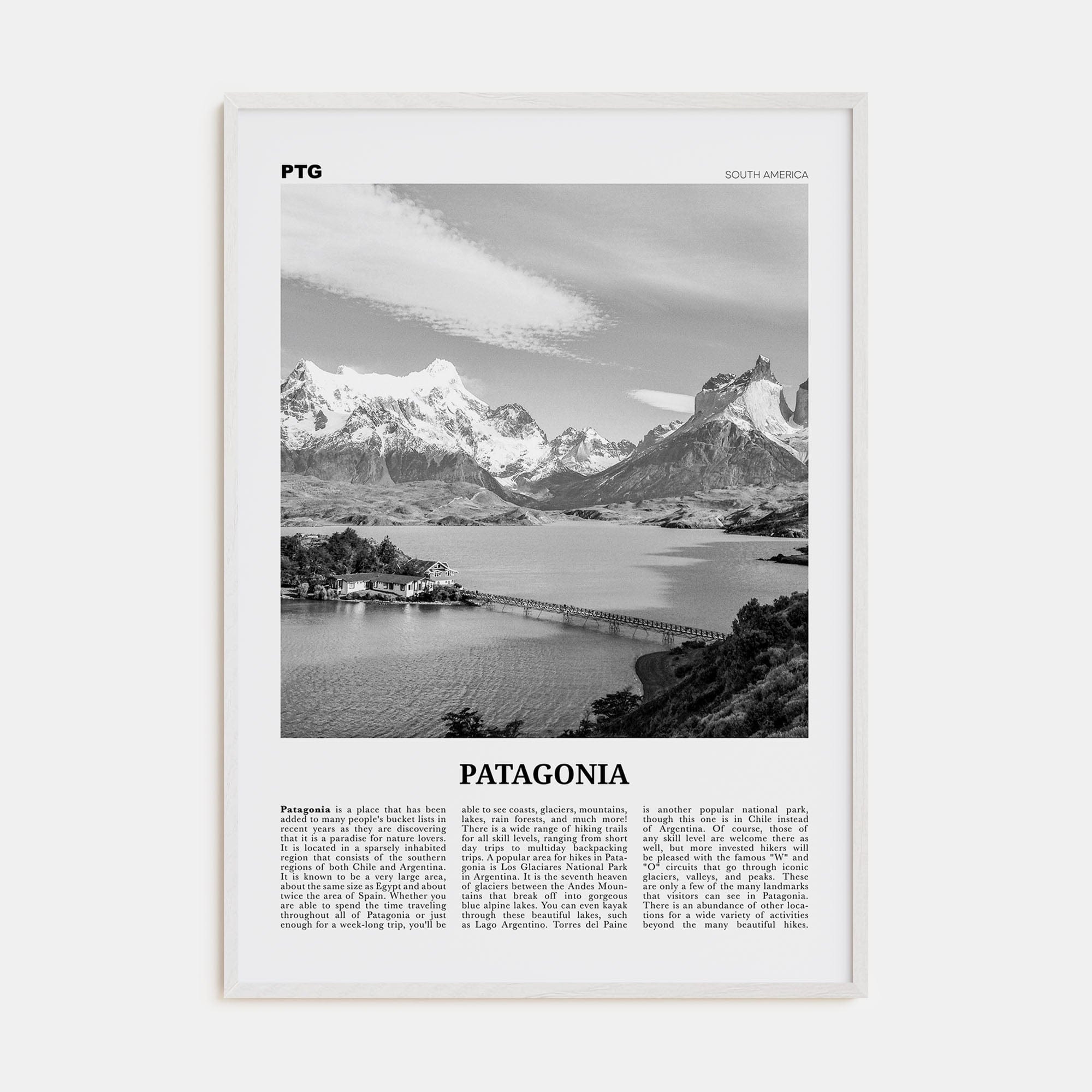 額装品/Untracked Snow (パタゴニア）/アートポスター Patagonia Poster · Nbourhood