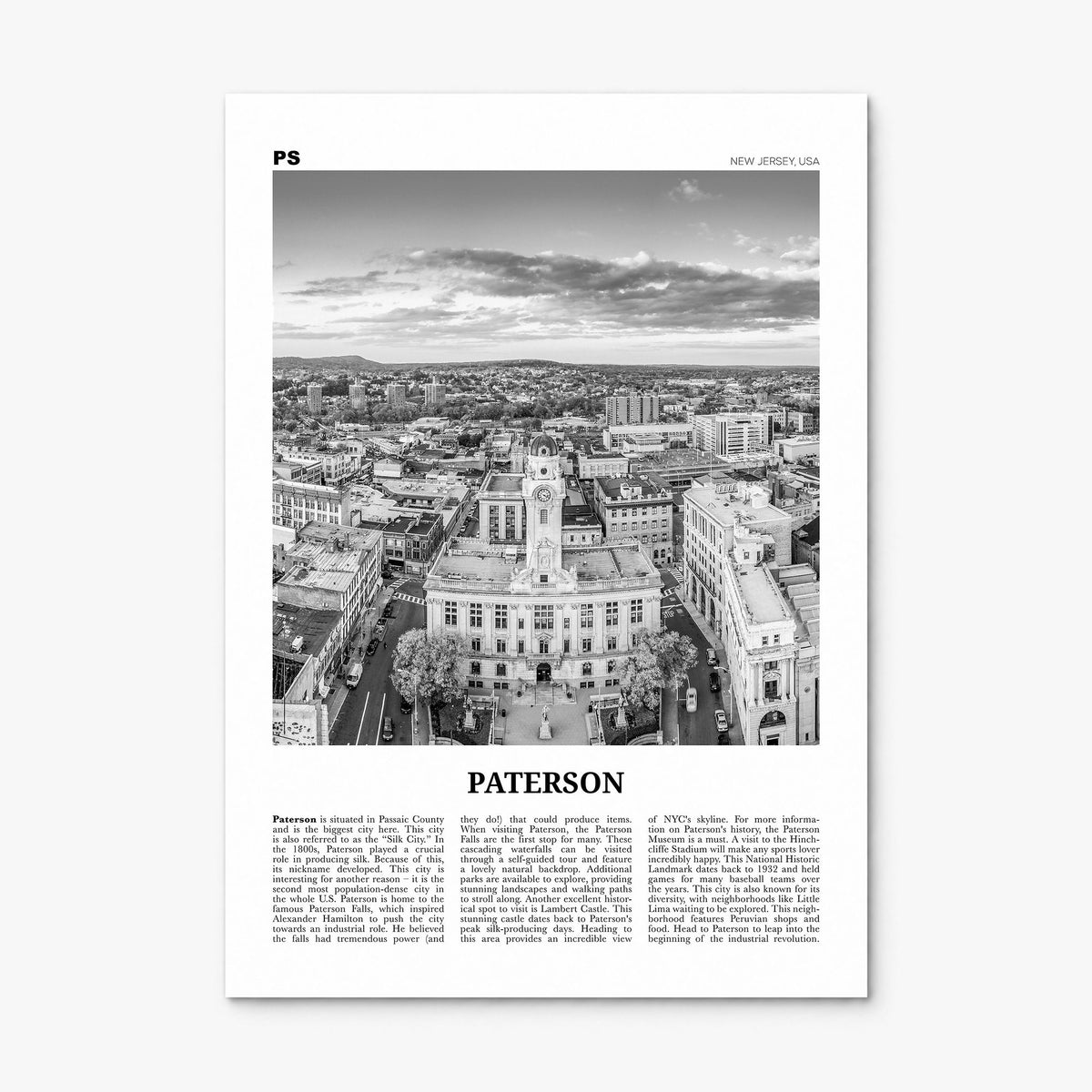 Paterson Newspaper Poster, print only (unframed)