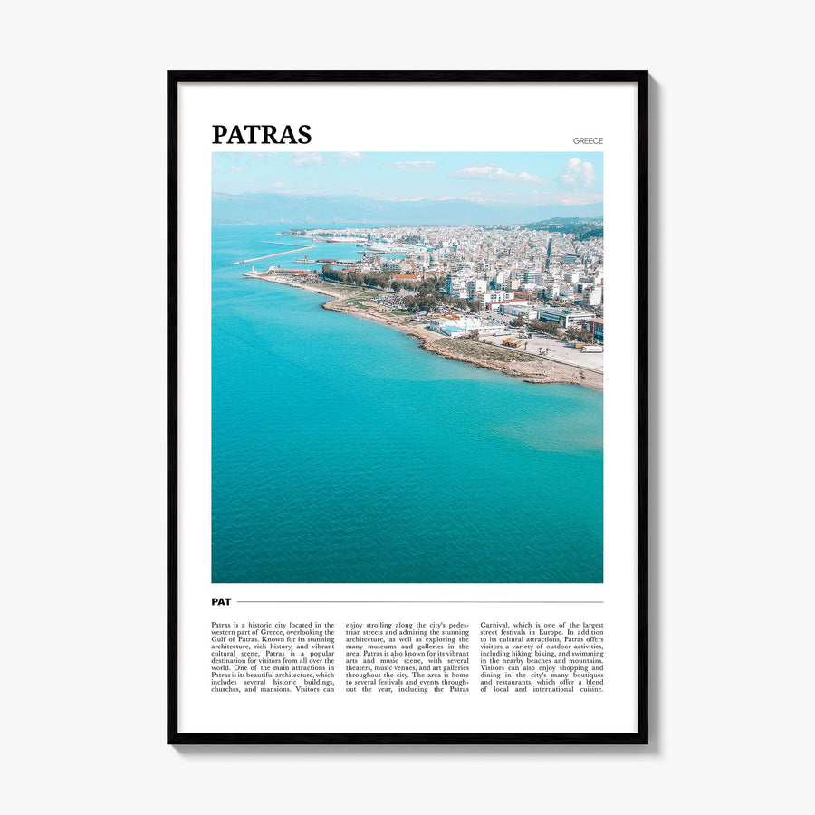 Patras Travel Poster, framed poster mockup