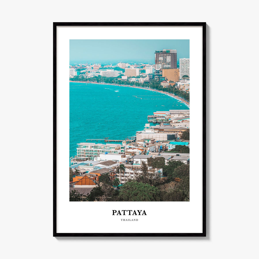 Pattaya Classic Poster, framed poster mockup