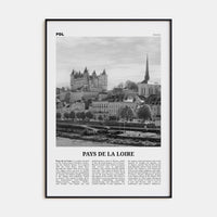 Pays de la Loire Poster None / 8x12 in Nbourhood Travel B&W Poster