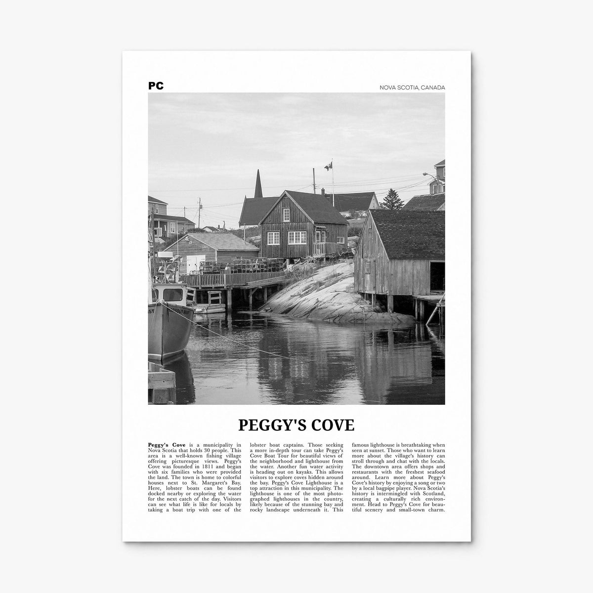 Peggy's Cove Newspaper Poster, print only (unframed)