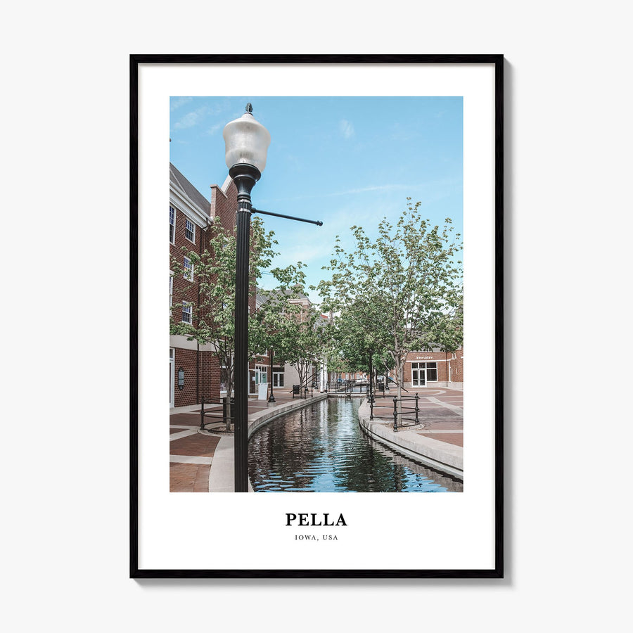 Pella, Iowa Classic Poster, framed poster mockup