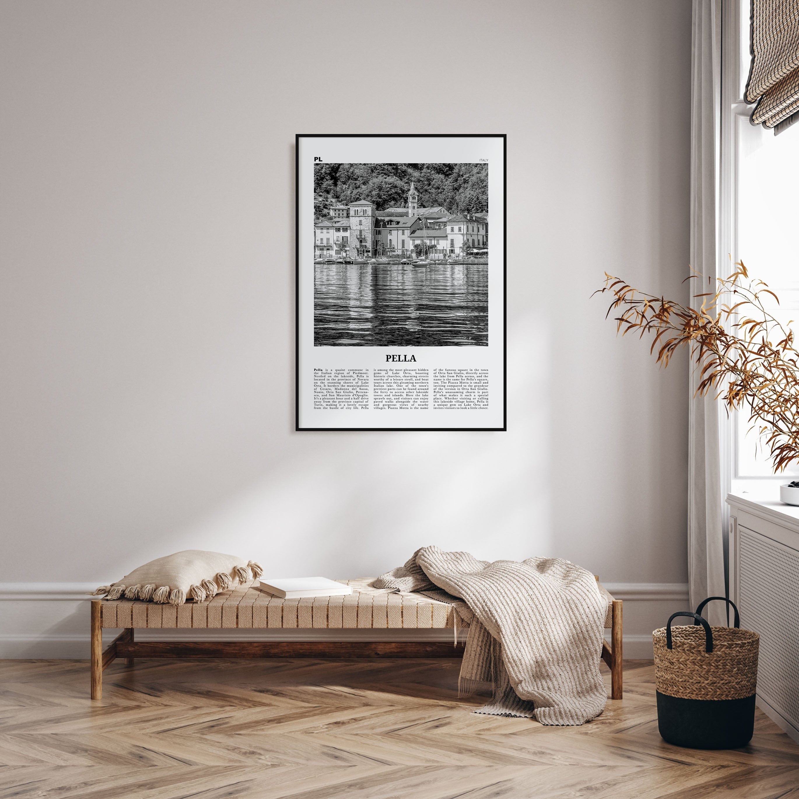 Pella, Italy Poster Nbourhood Travel B&W Poster