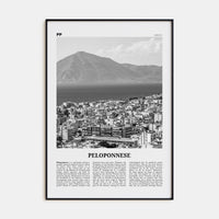 Peloponnese Poster None / 8x12 in Nbourhood Travel B&W Poster