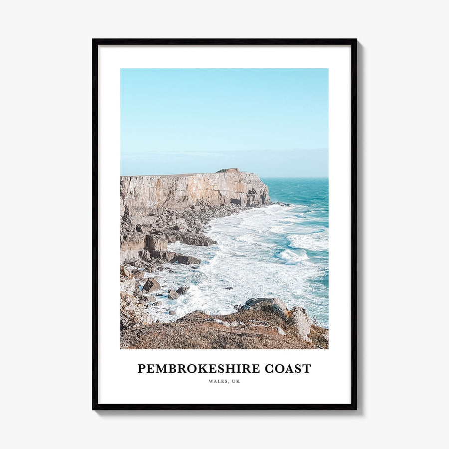 Pembrokeshire Coast Classic Poster, framed poster mockup
