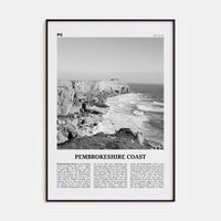 Pembrokeshire Coast Poster None / 8x12 in Nbourhood Travel B&W Poster