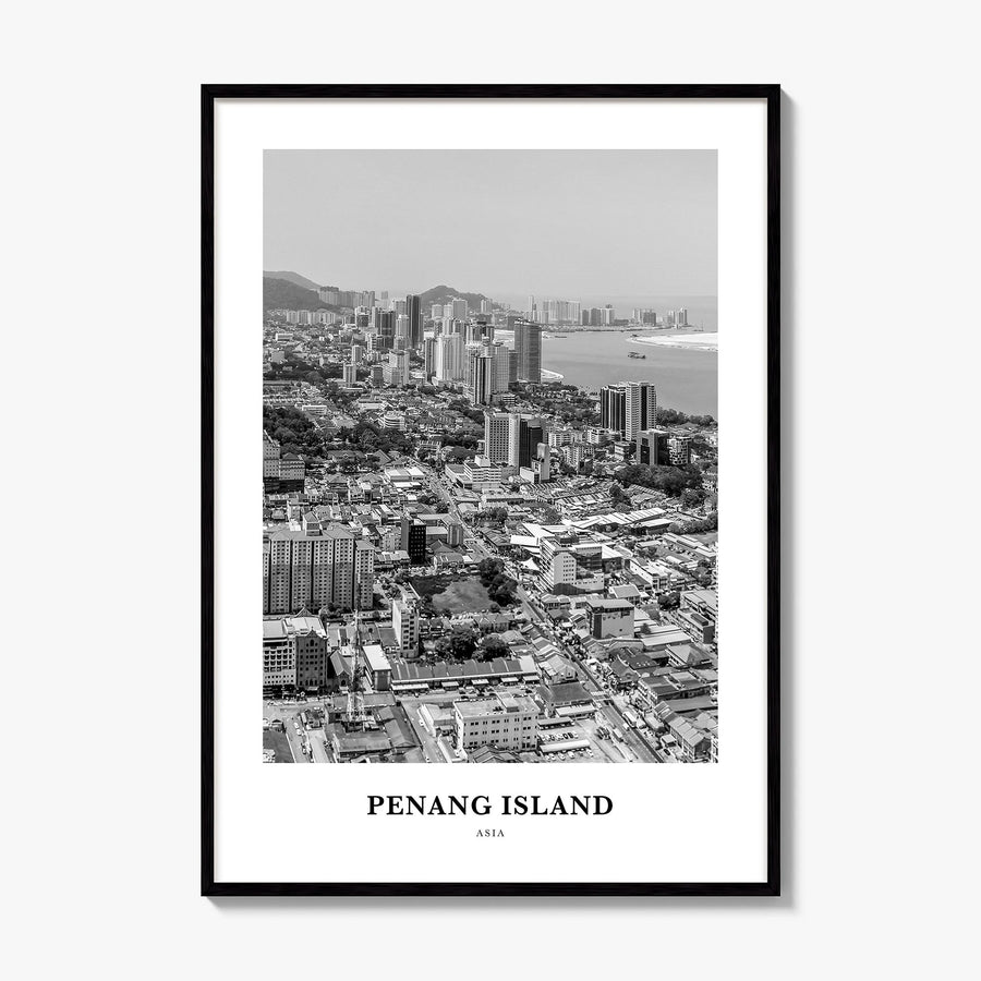 Penang Island Classic Poster, framed poster mockup