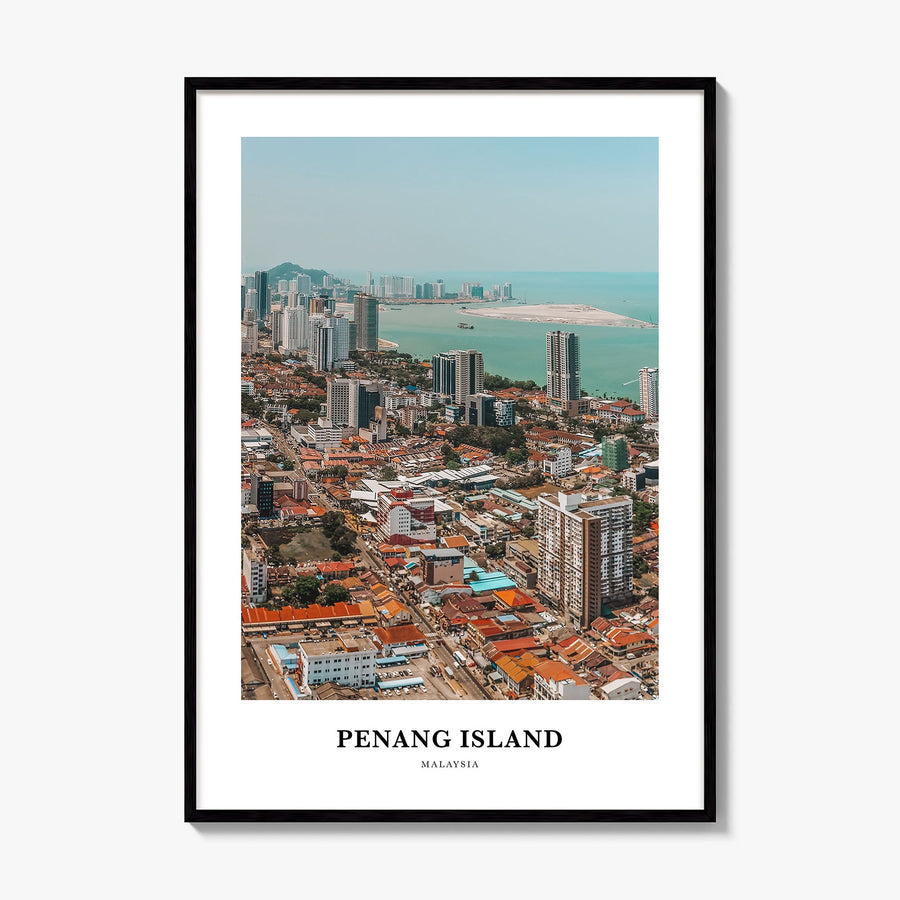 Penang Island Classic Poster, framed poster mockup