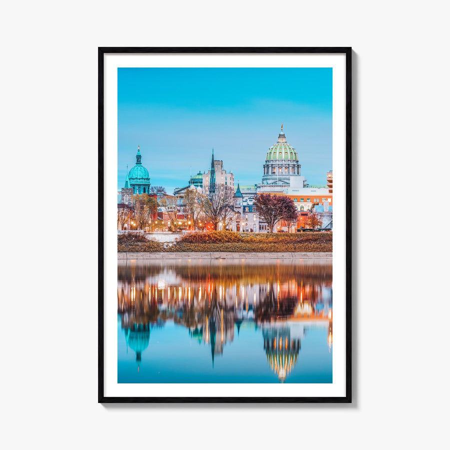 Pennsylvania no. 1 colorful photo poster of United States – vertical wall art, unframed print shown in interior mockup